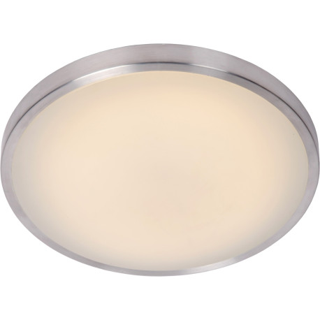 Plafonnier moderne aluminium chromé et acrylique LED Ø41 cm Salva