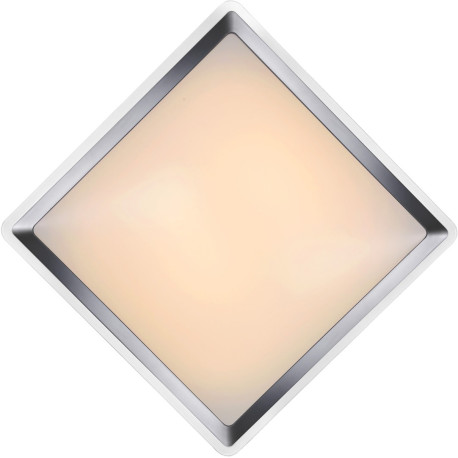 Plafonnier moderne en acrylique chromé pour salle de bain L43,5 cm Salvy