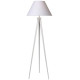 Lampadaire design métal et tissu blanc Alisea