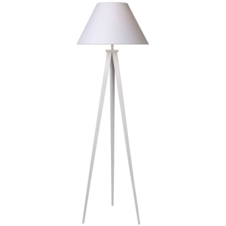 Lampadaire design métal et tissu blanc Alisea