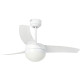 Ventilateur de plafond lumineux blanc Ø105 cm Silva