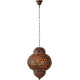 Lustre oriental en métal brun Raïa