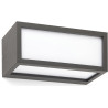 Applique extérieure moderne en aluminium gris 11x25 cm Ursa