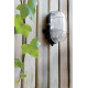 Applique classique d'extérieur en PVC noir et verre Elina