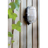 Applique classique d'extérieur en PVC noir et verre Elina