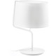 Lampe de chevet moderne blanche en métal et tissu Camille