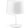 Lampe de chevet moderne blanche en métal et tissu Camille