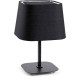 Lampe à poser moderne en métal et tissu noir Inès