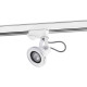 Spot sur rail design en métal blanc LED Saah