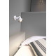 Spot mural moderne en métal blanc LED Sarah