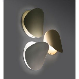 Applique design en métal blanc LED Ø19 cm Lina