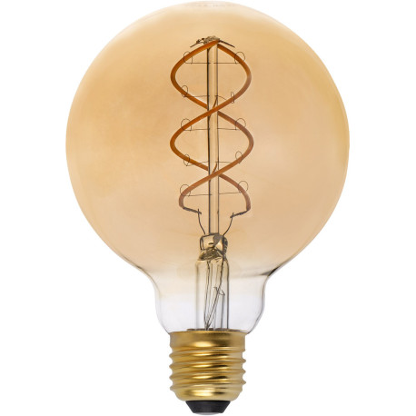 Ampoule décorative ambre LED E27 5W Ø9,5 cm 250Lm