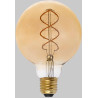Ampoule décorative ambre LED E27 5W Ø9,5 cm 250Lm