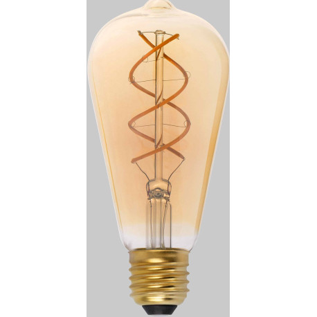 Ampoule décorative ambre LED E27 5W Ø6,4 cm 250Lm
