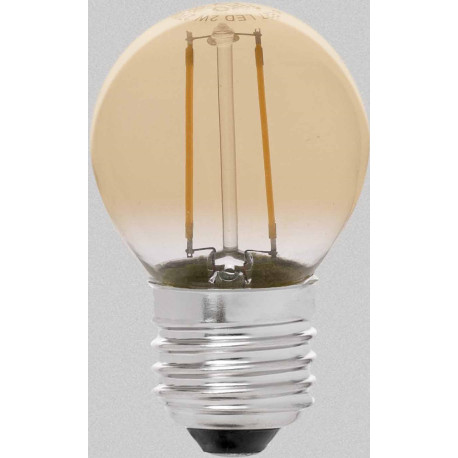 Ampoule décorative ambre LED E27 2W Ø4,5 cm 200Lm