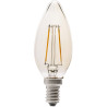 Ampoule chandelle ambre LED E14 2W Ø3,6 cm 200 Lm