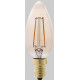 Ampoule chandelle ambre LED E14 2W Ø3,6 cm 200 Lm