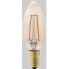 Ampoule chandelle ambre LED E14 2W Ø3,6 cm 200 Lm