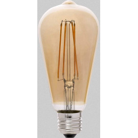 Ampoule décorative ambre LED E27 4W Ø6,4 cm 400 Lm