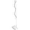 Suspension design en aluminium blanc 1 spot LED Charlotte