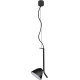 Suspension design en aluminium noir 1 spot LED Charlotte