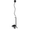 Suspension design en aluminium noir 1 spot LED Charlotte