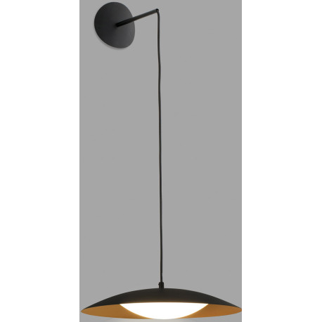 Suspension moderne en métal noir et or Ø40 cm Marie