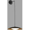 Suspension moderne en métal noir et or Ø40 cm Marie