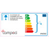 Lampe de table contemporaine métal et tissu blanc Yolaine