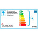 Lampe de table classique tactile sur pied tissu blanc Luna