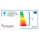Lampe à poser design PVC blanc Dolly