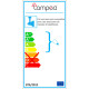 Spot sur rail design en métal blanc LED Saah