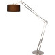 Lampadaire de salon design articulé chrome dépoli Thalis