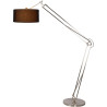 Lampadaire de salon design articulé chrome dépoli Thalis