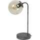 Lampe de table vintage sphère en métal noir et verre Noemie