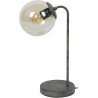 Lampe de table vintage sphère en métal noir et verre Noemie