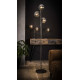 Lampe de table vintage sphère en métal noir et verre Noemie