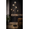 Lampe de table vintage sphère en métal noir et verre Noemie