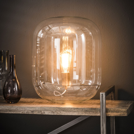 Lampe de tabe moderne en verre transparent Eloïse