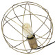 Lampe de table vintage en métal bronze Ø 25 cm Rose