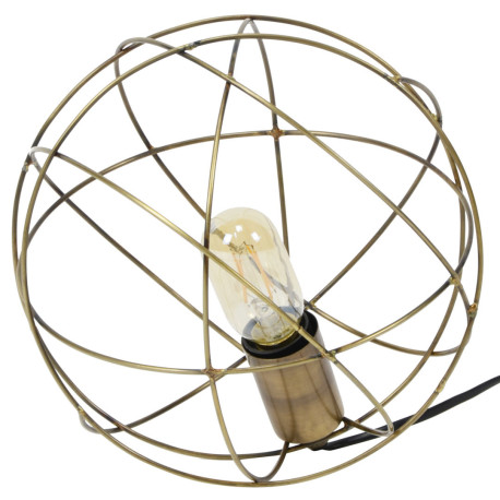 Lampe de table vintage en métal bronze Ø 25 cm Rose