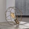 Lampe de table vintage en métal bronze Ø 25 cm Rose