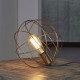 Lampe de table vintage en métal bronze Ø 25 cm Rose