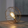 Lampe de table vintage en métal bronze Ø 25 cm Rose