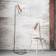 Lampadaire vintage en métal couleur cuivre Agathe