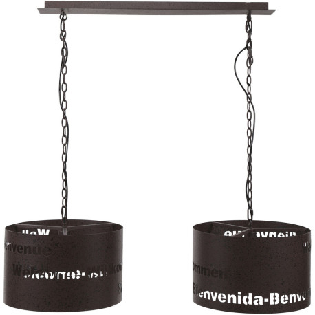 Suspension vintage en métal cuivré antique Solène