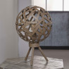 Lampe de table vintage en métal brun rouillé Ø 30 cm Jasmine