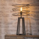 Lampe de table industrielle en métal noir Ø30 cm Olivia