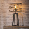 Lampe de table industrielle en métal noir Ø30 cm Olivia
