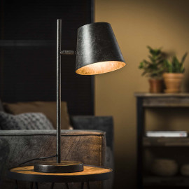 Lampe de table vintage en métal noir Lucien